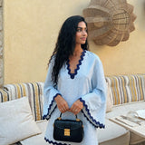 BLUE WHITE STRIPE DRESS