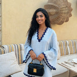 BLUE WHITE STRIPE DRESS