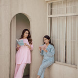 QUEEN BLUE CHECKERED CO-ORD