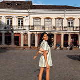 GREEN STRIPE DRESS