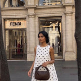 BLACK POLKA DRESS